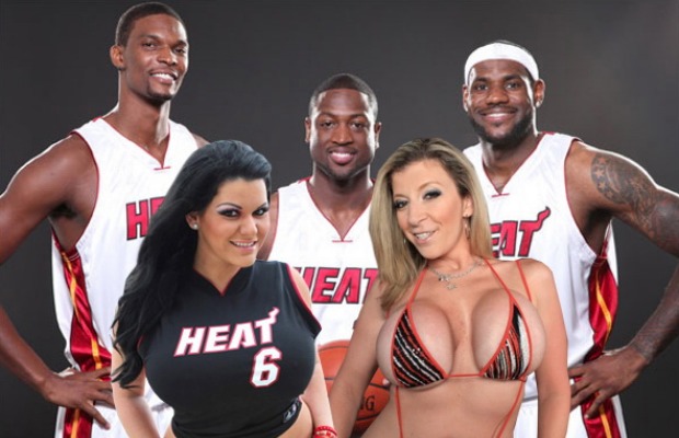 Si todavía sigues celebrando el titulo del Rey Lebron y Miami Heat de la NBA, pues ahora las estrellas porno @SaraJayXXX y @AngelinaCastroX han promet...